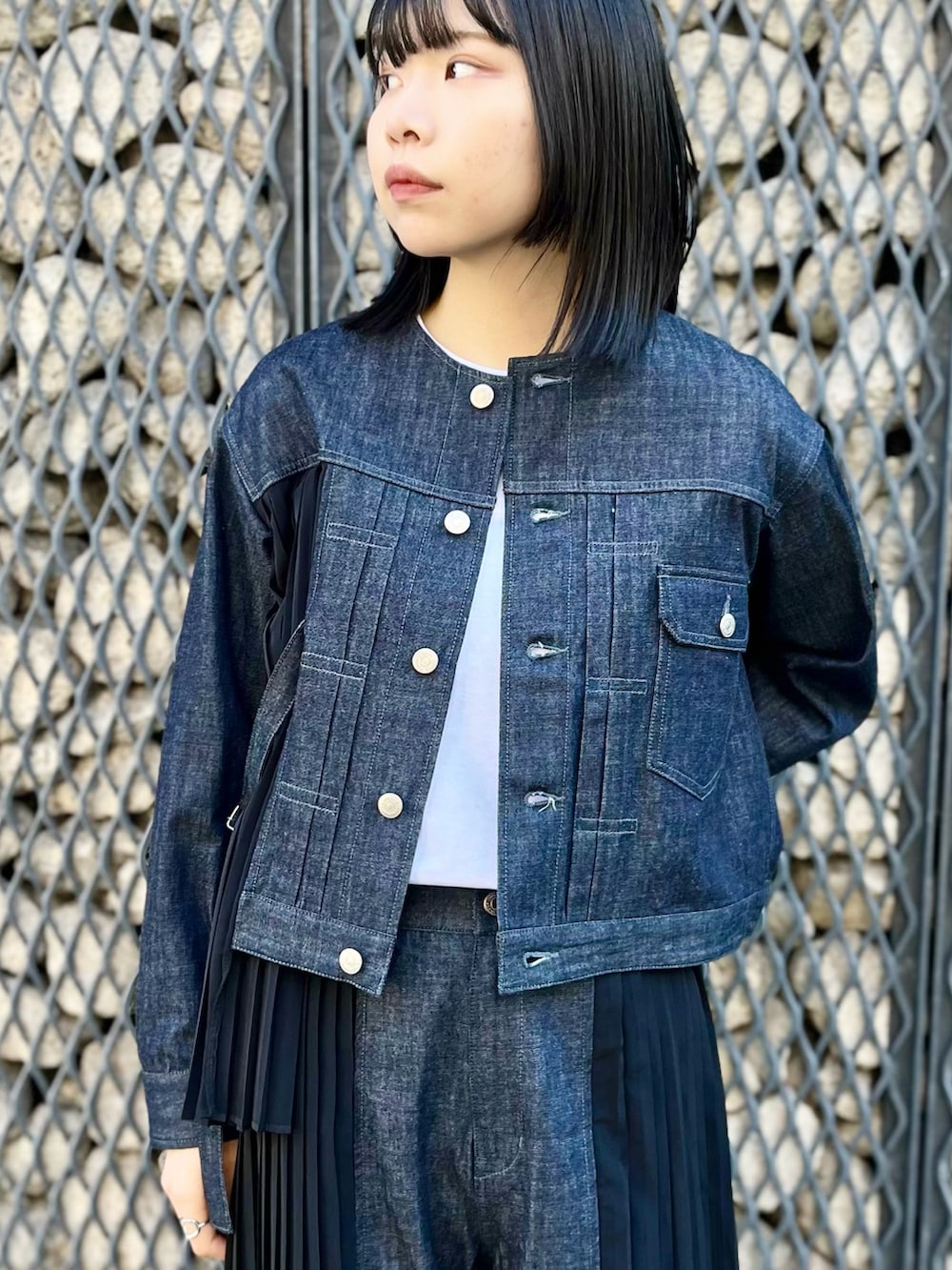 ZUCCa デニムブルー クロップドジャケット Zucca デニムジャケット