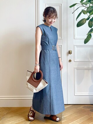 allureville × otona MUSE】サイドタックナローワンピース