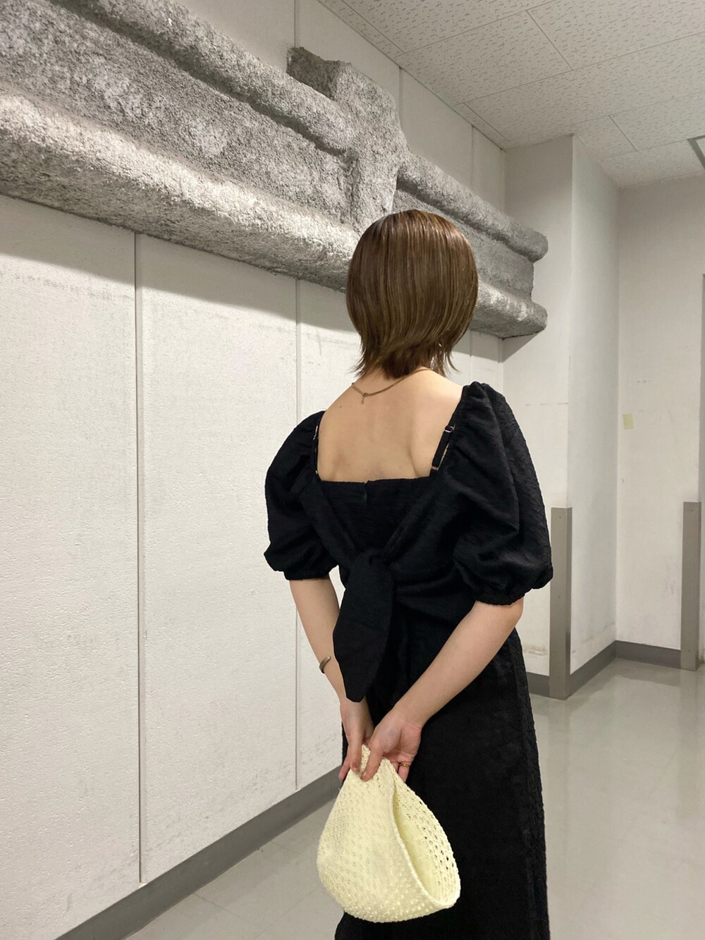 「着回しコーデ、シンプルスタイル、サンダルコーデ、お出かけコーデ、夏コーデ、モノトーン、オトナガーリー、フェミニン、Ray Cassin、いいね、save、フォローお願いします🤑、キャミワンピ、ワンピース」｜「RAY CASSINの前後2wayトップスセットキャミワンピース（ワンピース/ドレス、ブラック系）」を使った、nimoさん（レディース・155cm）の夏コーディネートの5枚目の写真