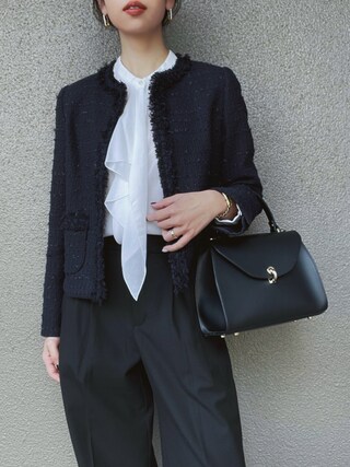 さくら｜ANAYIのノーカラージャケットを使ったコーディネート - WEAR