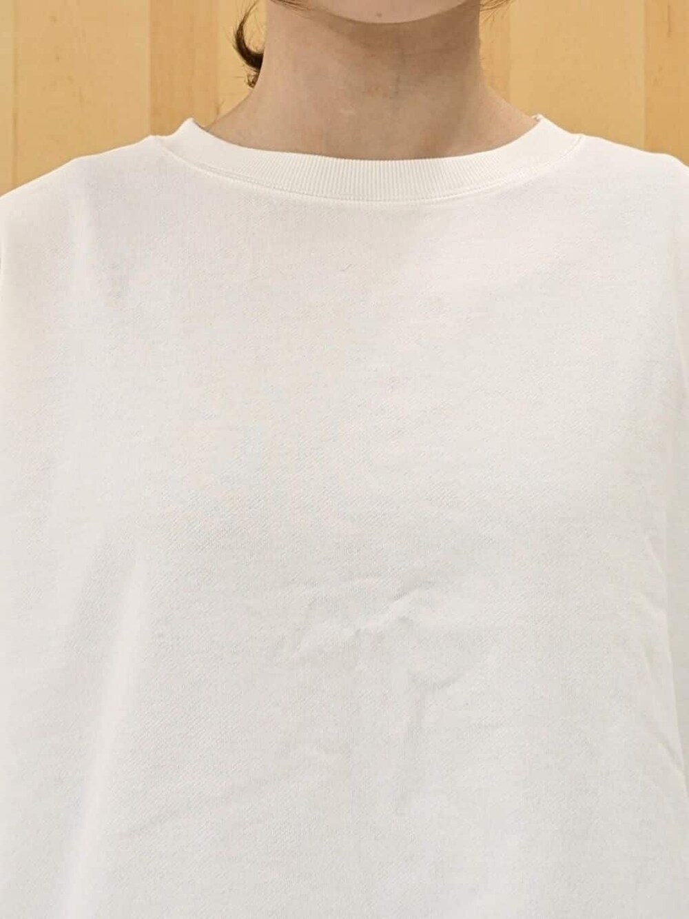 ホワイト系のTシャツ/カットソー、グレー系のその他パンツ、ブラウン系のショルダーバッグを着用したレディースの秋コーディネートの4枚目の写真