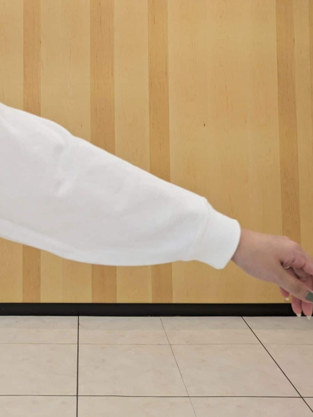 ホワイト系のTシャツ/カットソー、グレー系のその他パンツ、ブラウン系のショルダーバッグを着用したレディースの秋コーディネートの6枚目の写真