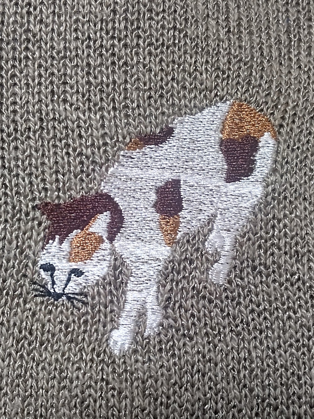 ブラウン系のニット/セーターを着用したレディースの春コーディネートの3枚目の写真