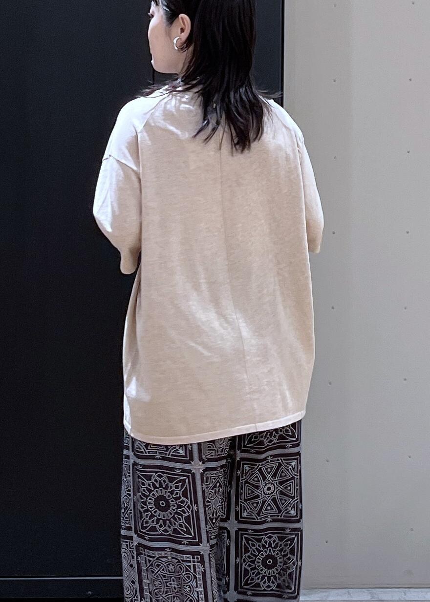 ベージュ系のタンクトップ、ベージュ系のTシャツ/カットソー、ブラック系のその他パンツを着用したレディースの春コーディネートの5枚目の写真