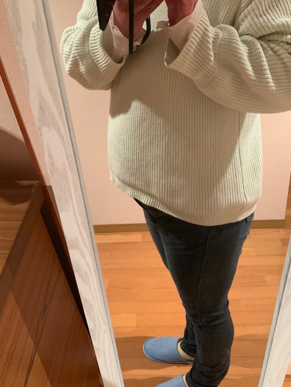 「春コーデ」｜「しまむらのアイテム（デニムパンツ、ブルー系）」を使った、k3n3a5love1019さん（レディース・165cm）の春コーディネートの2枚目の写真