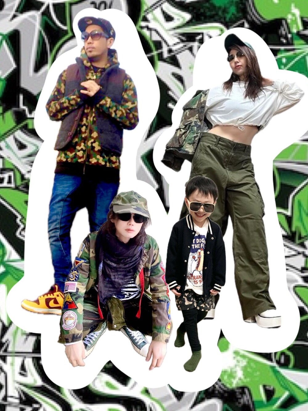 ホワイト系のTシャツ/カットソー、ブラック系のブルゾン、ブラック系のハットを着用したキッズの春コーディネートの2枚目の写真