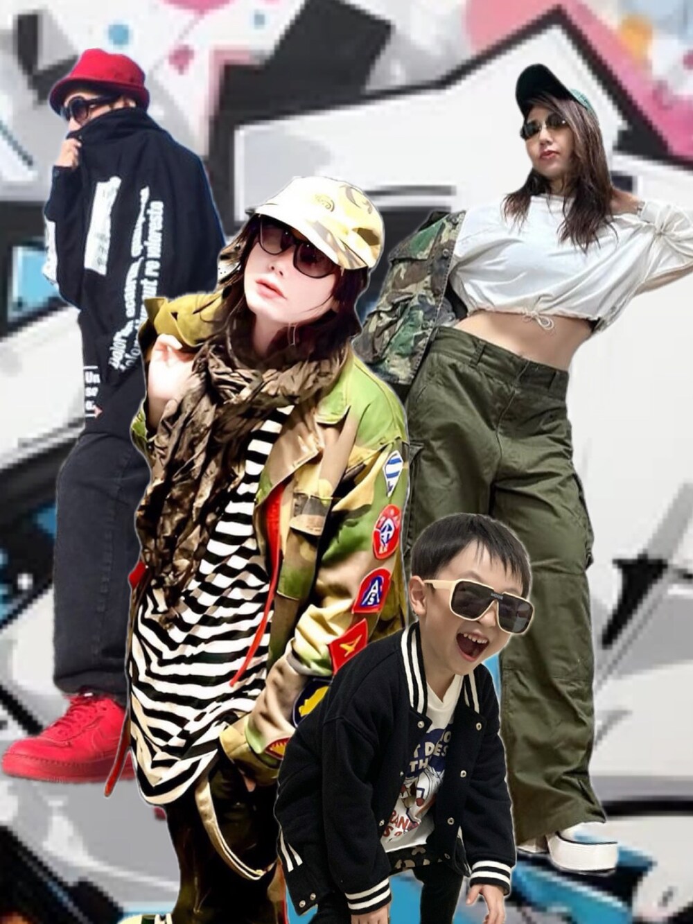 ホワイト系のTシャツ/カットソー、ブラック系のブルゾン、ブラック系のハットを着用したキッズの春コーディネートの3枚目の写真