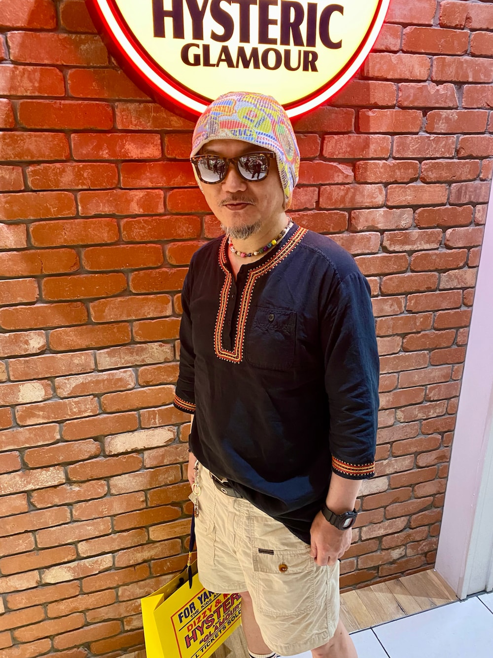 「HYSTERIC GLAMOURのTYPICAL HYSTERIC柄 オーバーサイズビーニー(ニットキャップ/ビーニー、その他)」を使った、majxjamさん(メンズ・172cm)の夏コーディネートの2枚目の写真