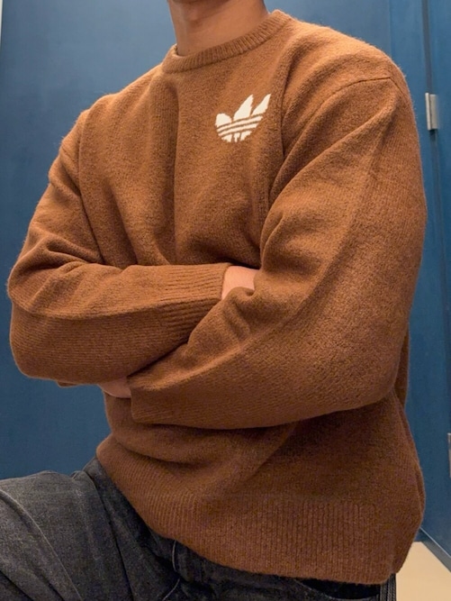 adidas Originals アスレチック デプト ニットセーター、ルーズ