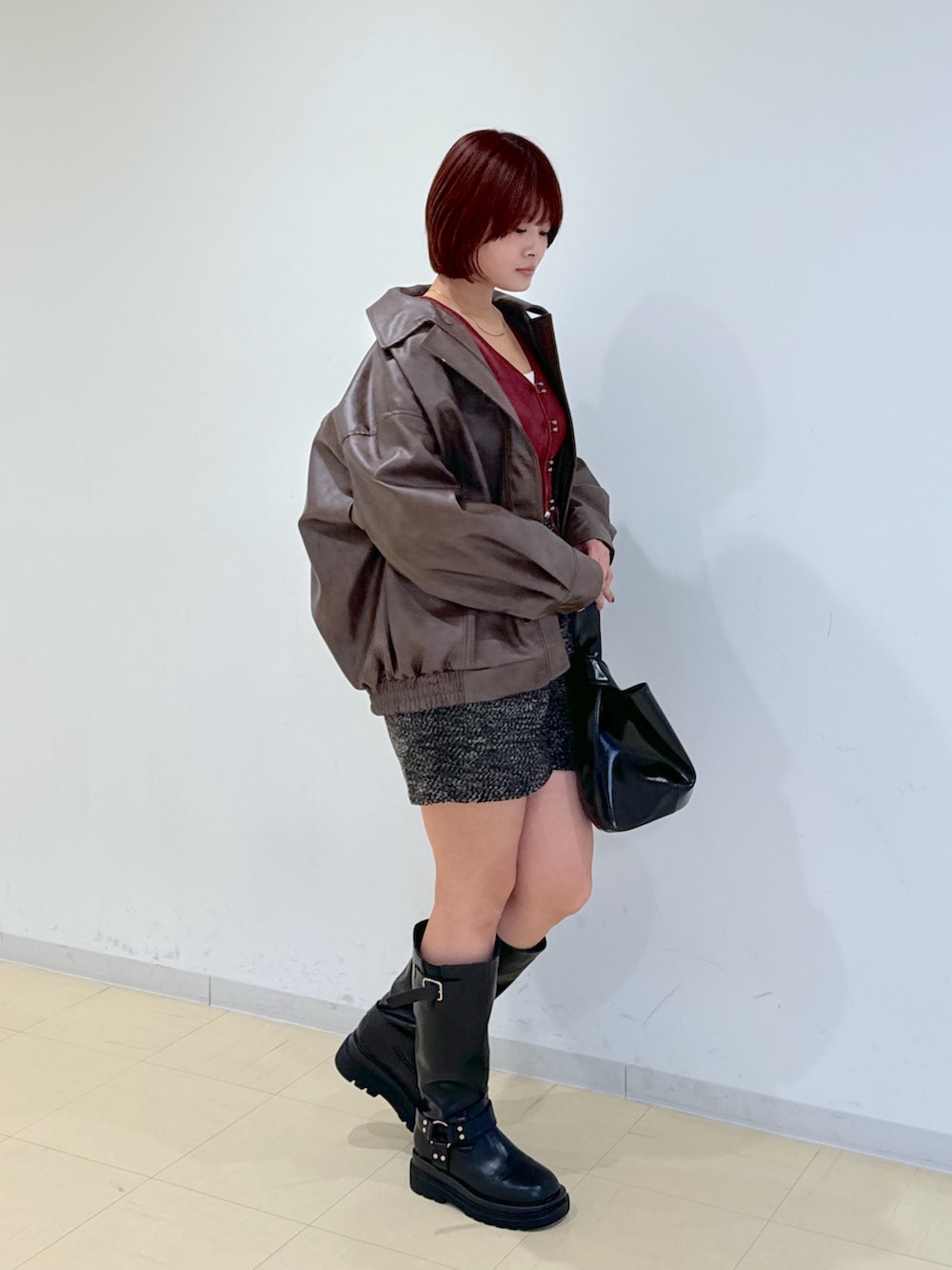 narunaさんの「◆キャミドッキングレイヤードニットカーディガン（FREE'S MART）」を使ったコーディネートの2枚目の写真