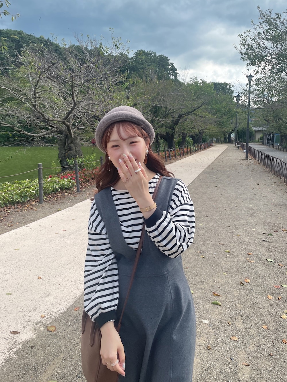 まき みさき｜UNIQLOのジャンパースカートを使った
