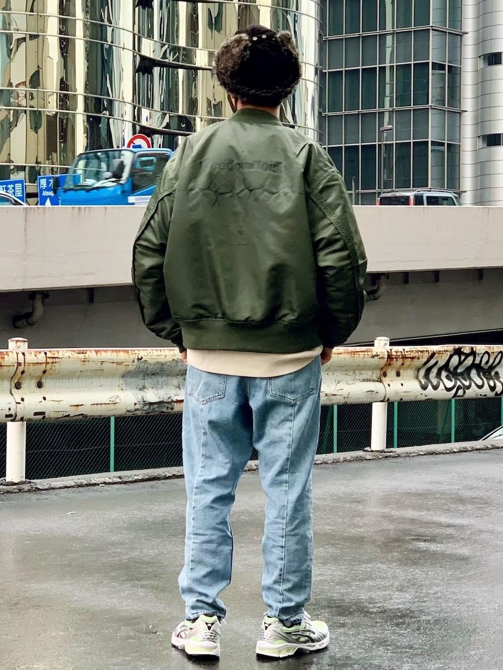 初期gu×undercover ma-1 サイズL オリーブ　フライトジャケット MA-1 アンダーカバー ジーユー UNDERCOVER GU ミリタリー 初期