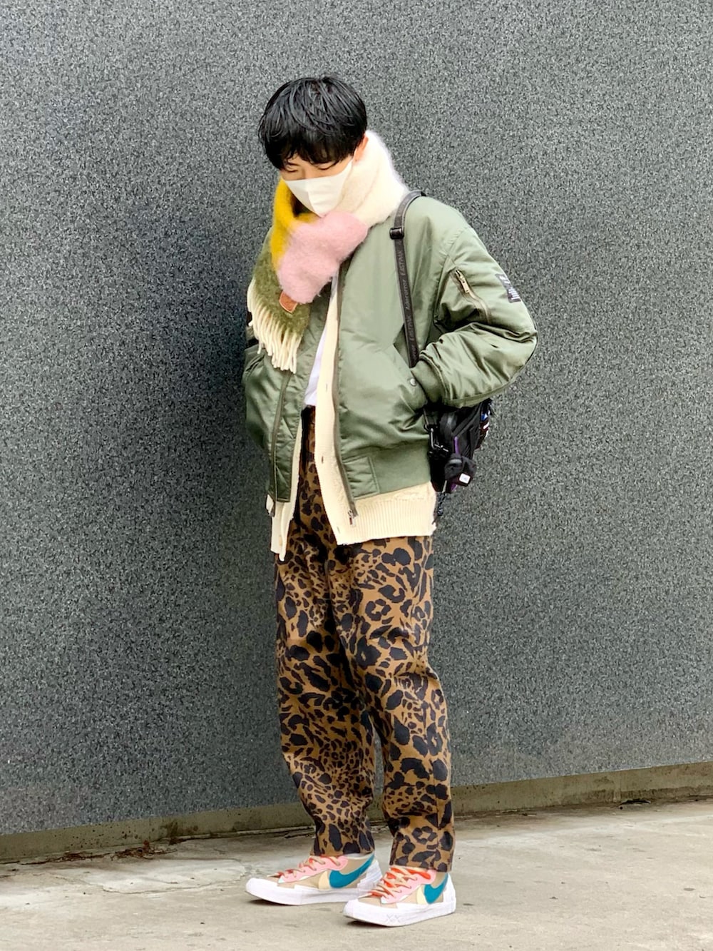 レオパード スタジャン MA_1 ベドウィン ヒョウ柄 スタジャン