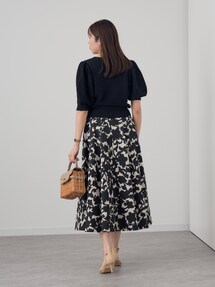 リネンライクフラワープリントフレア スカートを使った人気
