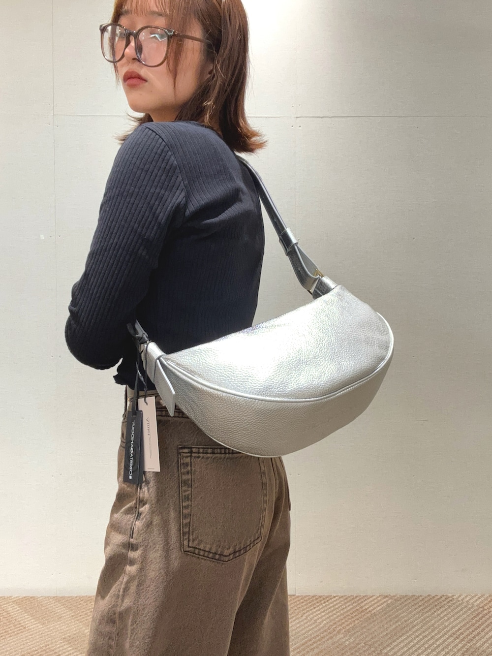 「GU、gabs、iria、カバン」｜「GABSのアイテム（バッグ、その他）」を使った、ちゃむきちさん（骨格ウェーブ・レディース・158cm）の春コーディネートの2枚目の写真