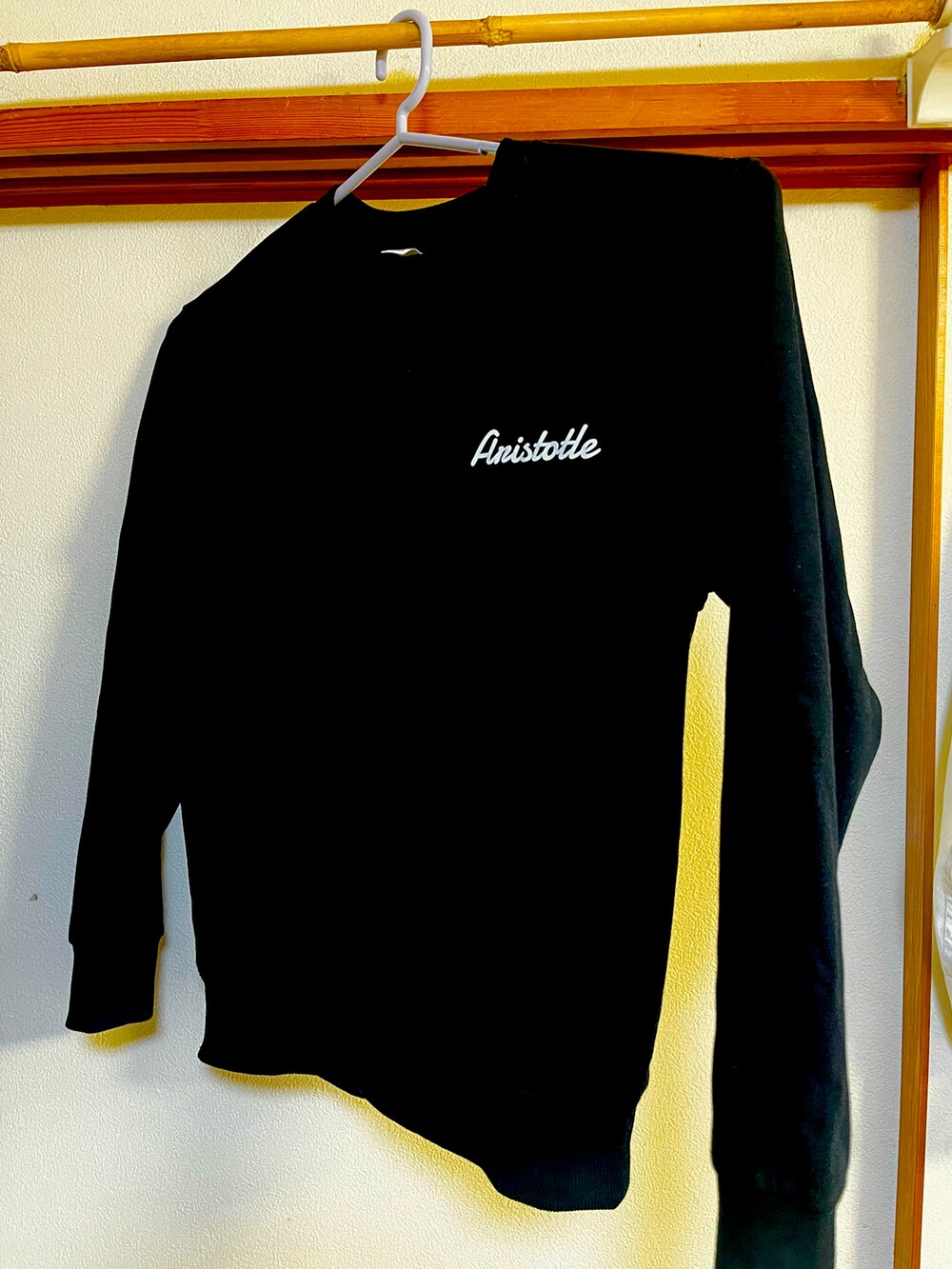 ブラック系のダウンジャケット/コート、ブラック系のTシャツ/カットソー、ブラック系のカーゴパンツを着用したメンズの秋コーディネートの5枚目の写真