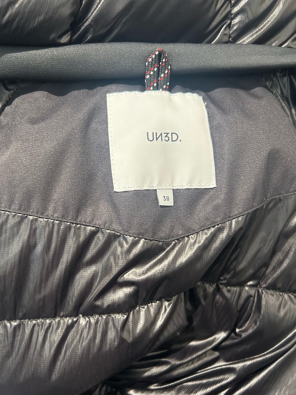 ブラック系のダウンジャケット/コート、ブラック系のブーツを着用したレディースの秋コーディネートの9枚目の写真