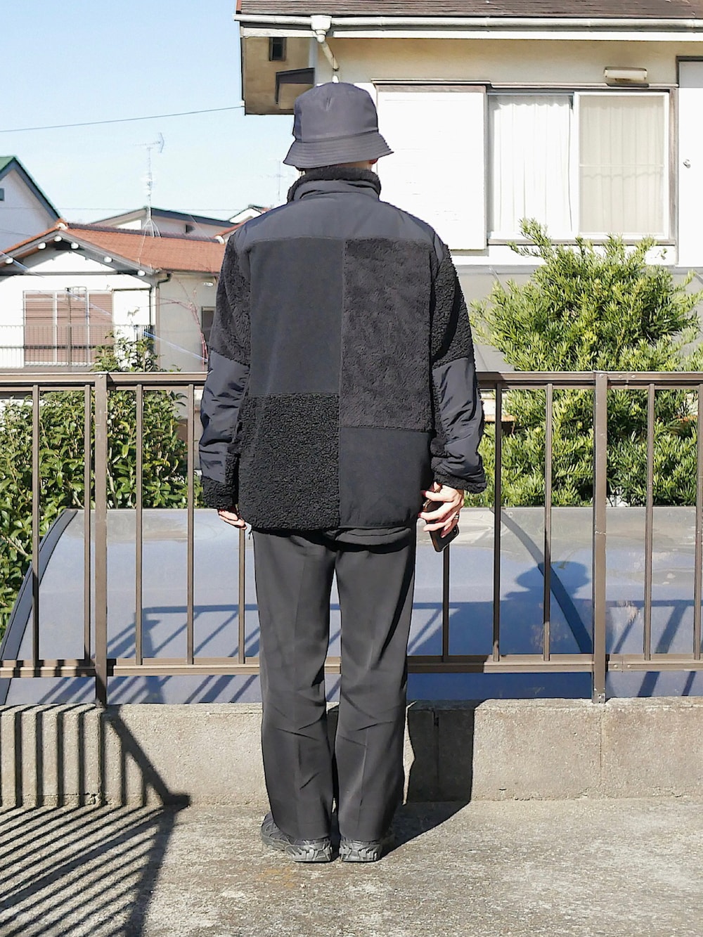 「低身長、低身長男子、低身長コーデ、低身長ファッション、soe、ユニクロエンジニアドガーメンツ、ユニクロ×ガーメンツ、ユニクロ×エンジニアドガーメンツ、フリースジャケット、ボアフリース、ボアジャケット、CULLNI、610t、スタンドカラージャケット、スタンドカラーブルゾン」｜「ブログ・YouTubeのアイテム（その他、その他）」を使った、小柄の小松@162cmさん（メンズ・162cm）の冬コーディネートの2枚目の写真