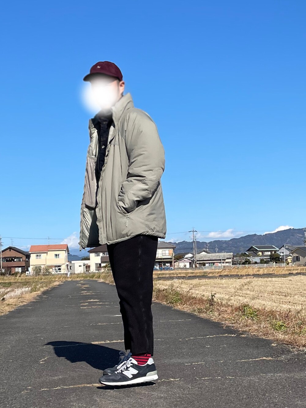 「カジュアルコーデ、冬コーデ、ラフ、ストリートMIX、ミリタリーコーデ、ミリタリージャケット、ミリタリーパンツ、フリース」｜「EU,US NEW BALANCEの◇NEW BALANCE / ニューバランス M1400（スニーカー、ブルー系）」を使った、gozou12345さん（メンズ・175cm）の冬コーディネートの3枚目の写真