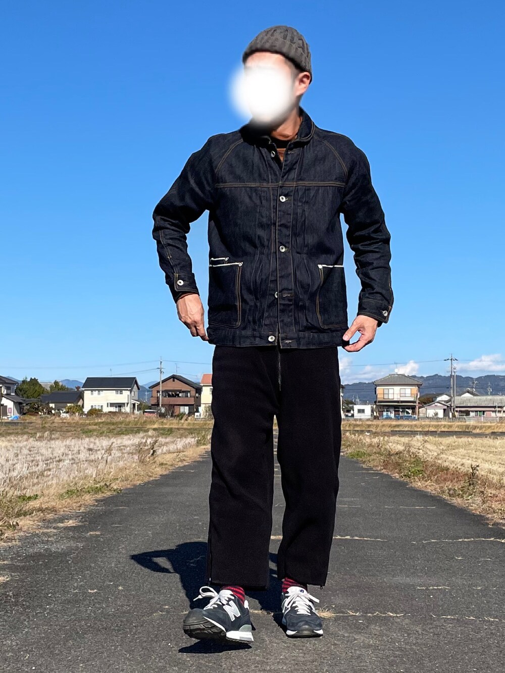 「カジュアルコーデ、冬コーデ、ラフ、ストリートMIX、ミリタリーコーデ、ミリタリージャケット、ミリタリーパンツ、フリース」｜「EU,US NEW BALANCEの◇NEW BALANCE / ニューバランス M1400（スニーカー、ブルー系）」を使った、gozou12345さん（メンズ・175cm）の冬コーディネートの4枚目の写真
