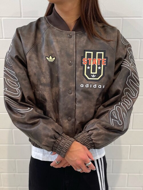 アディダス オリジナルス Athletic Dept ビンテージ合成皮革ジャケット