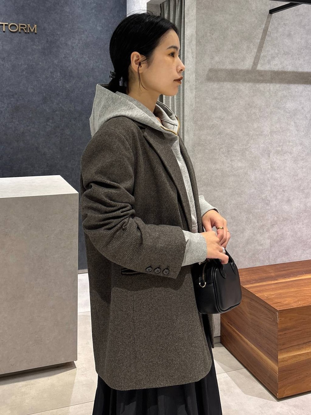 「MazellのMazell／トラックソールビットローファー【新色登場】（ローファー、ブラック系）」を使った、nonko1996さん（レディース・155cm）の夏コーディネートの6枚目の写真