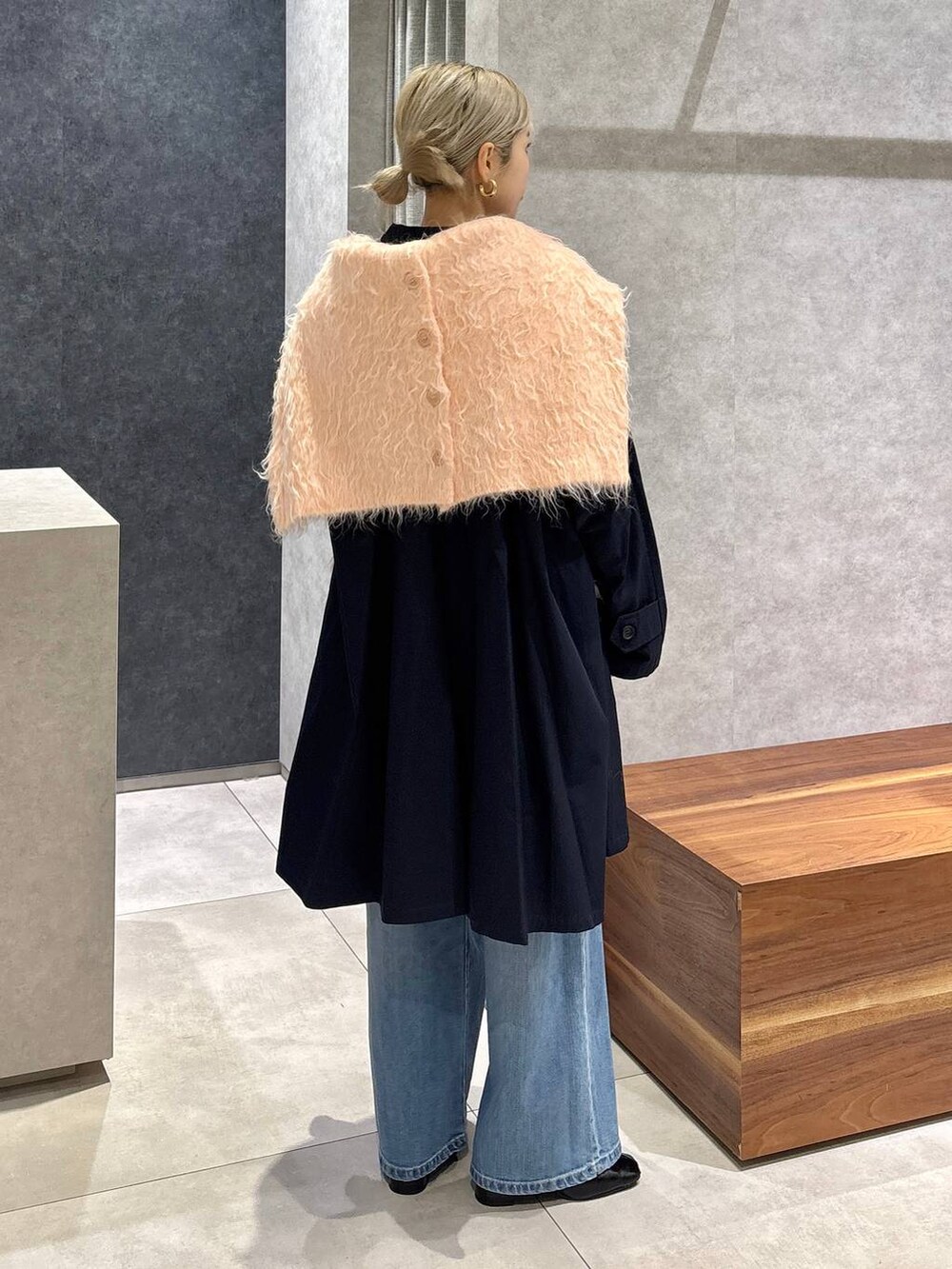 「BARNYARDSTORMのBARNYARDSTORM / Oggi11月号掲載◆ソフトウエストワイドデニムパンツ【WEB限定】(デニムパンツ、ブルー系)」を使った、nonko1996さん(レディース・156cm)の冬コーディネートの2枚目の写真
