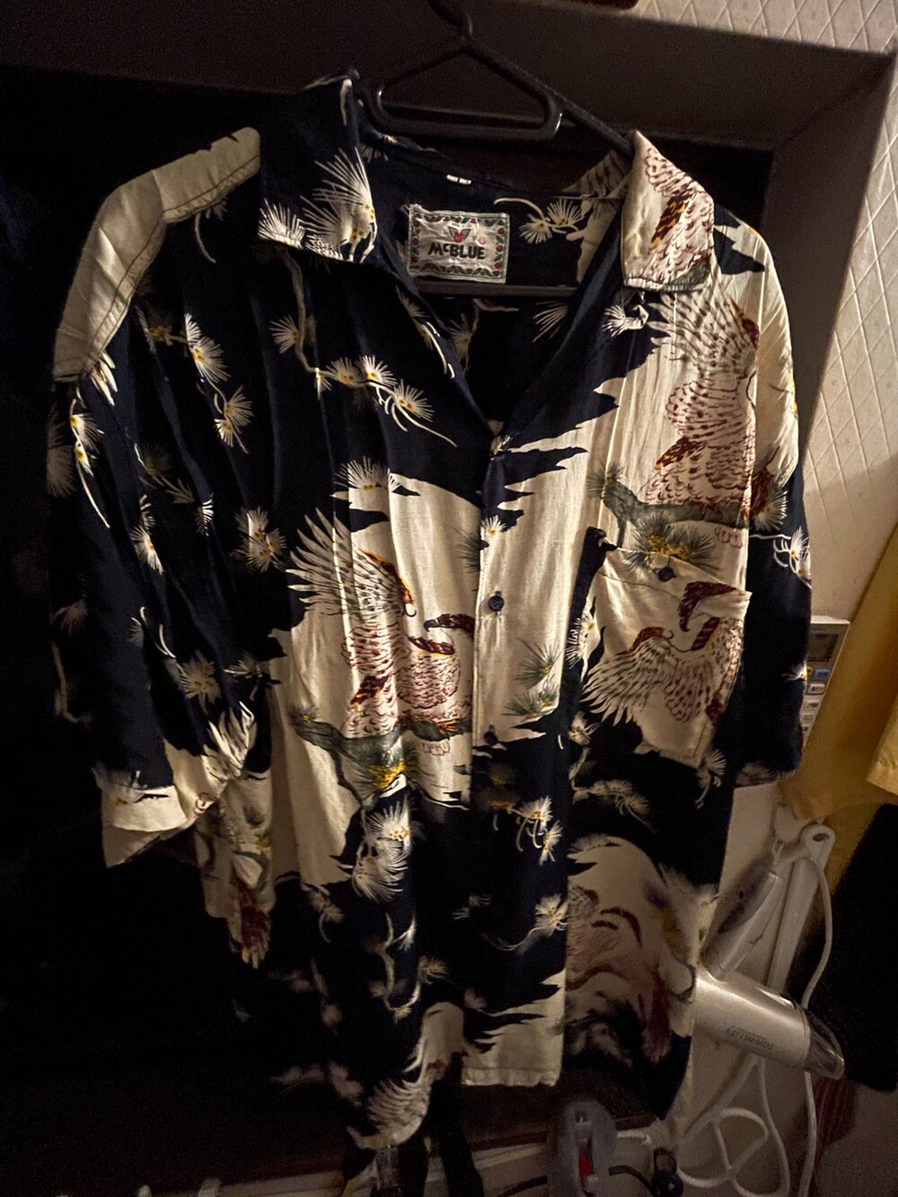 ホワイト系のTシャツ/カットソー、ブラック系のシャツ/ブラウス、グリーン系のパンツを着用したメンズの秋コーディネートの2枚目の写真