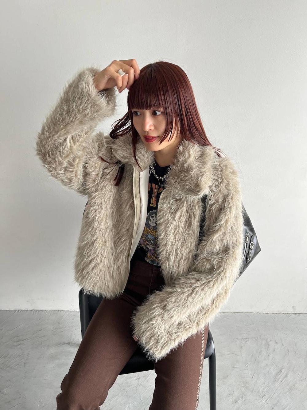 JEANASIS MIXカラーファーブルゾン （大人気ファーブルゾンの