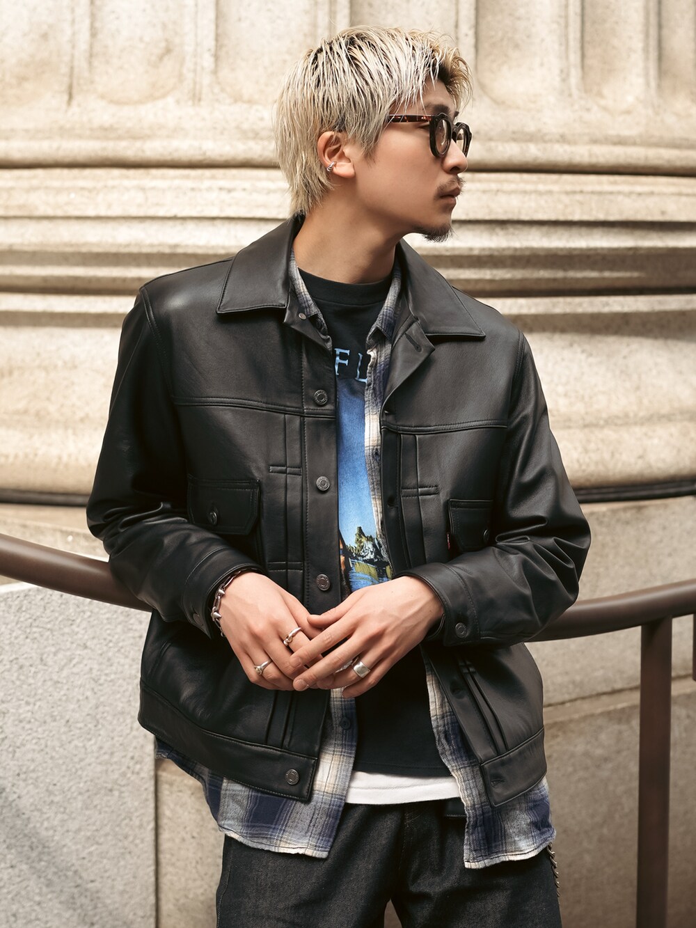 Levi's/リーバイス PREMIUM BLACK TYPEⅡ TRUCKER LEATHER JACKETを