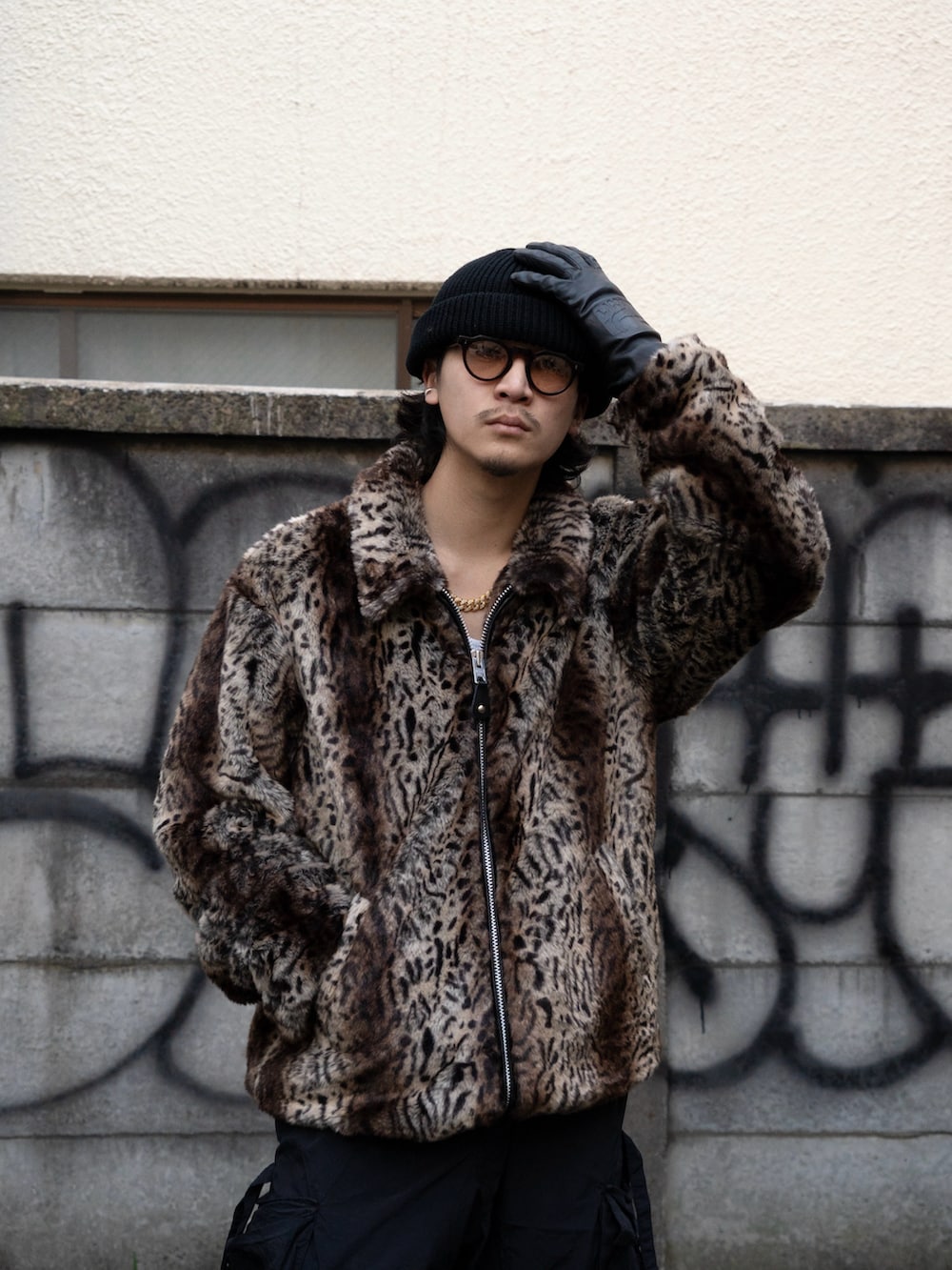 Schott/ショット/LEOPARD FAR SPORTS JACKET/レオパードファー