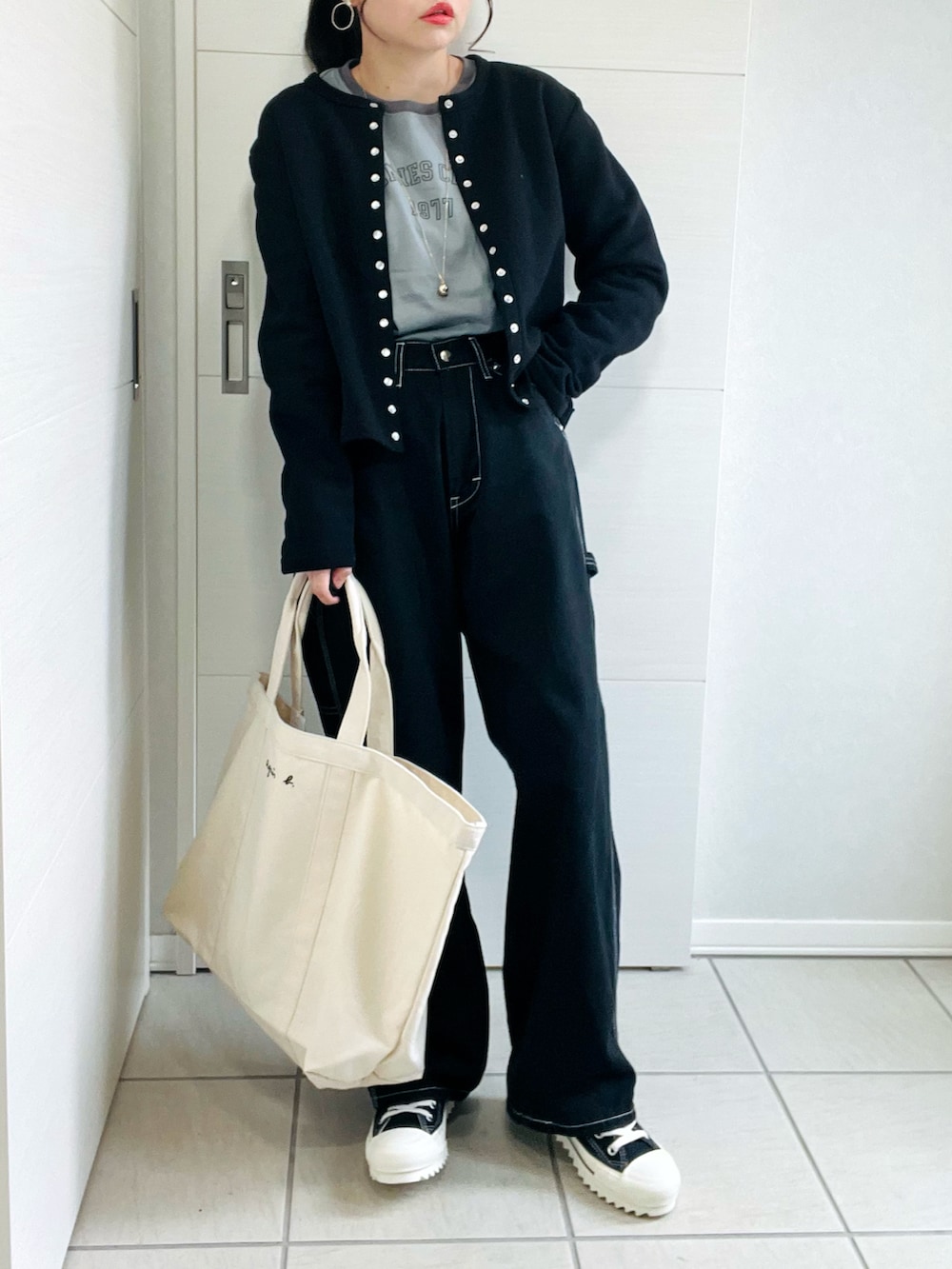 ❁⃘asa❁⃘｜agnes b.のカーディガン/ボレロを使ったコーディネート