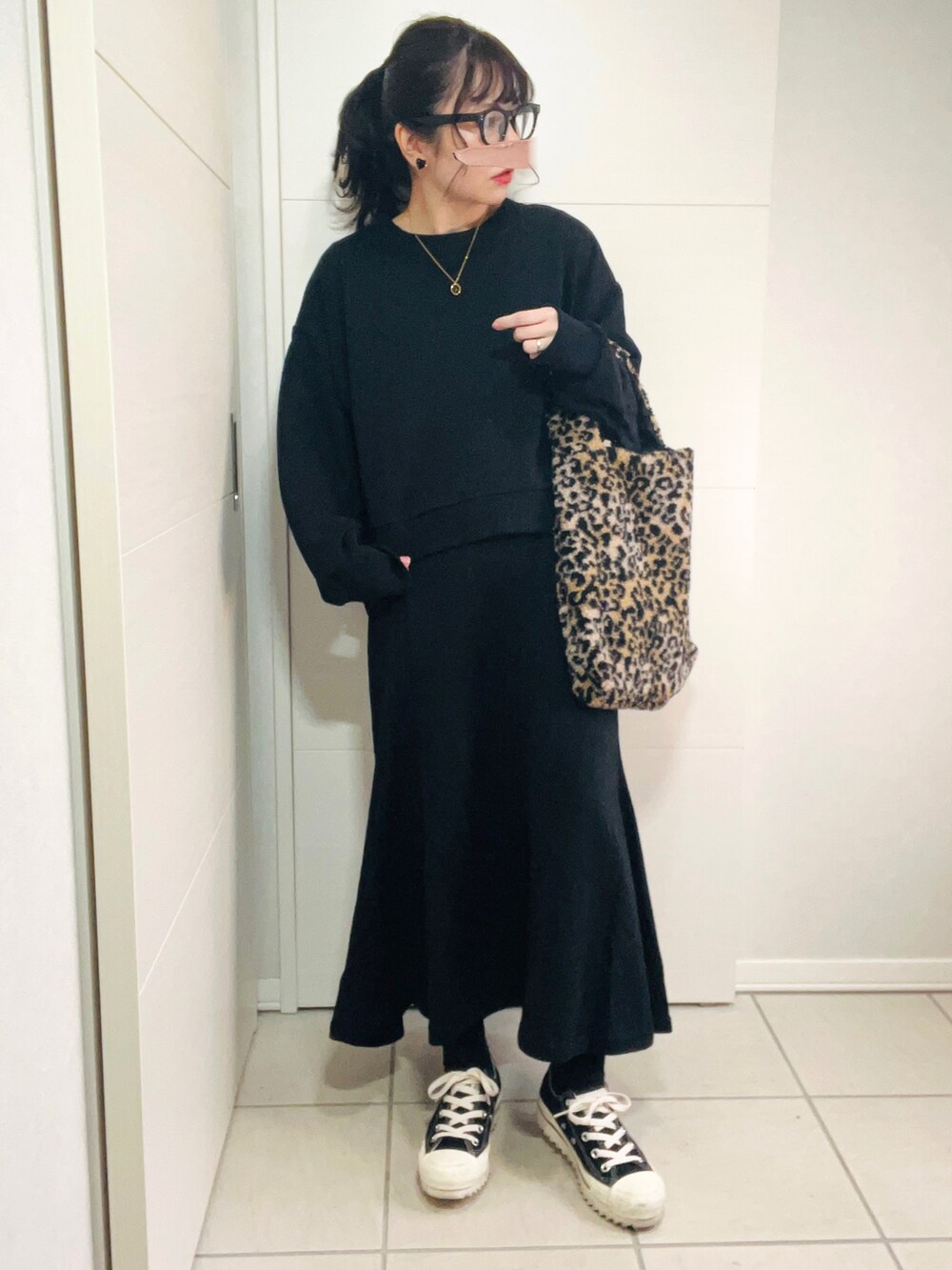 「休日スタイル、ANGIE VINTAGE、アンジーヴィンテージ、コクーンコート、Fizz、フィズ、オトナ女子、秋冬コーデ、きれいめカジュアル、大人かわいい、メガネ女子、シンプル、低身長、低身長コーデ、低身長女子」｜「ANGIEの【2022年新色追加】ノーカラーミドルコクーンコート（ノーカラーコート、ピンク系）」を使った、❁⃘asa❁⃘さん（レディース・150cm）の秋コーディネートの2枚目の写真