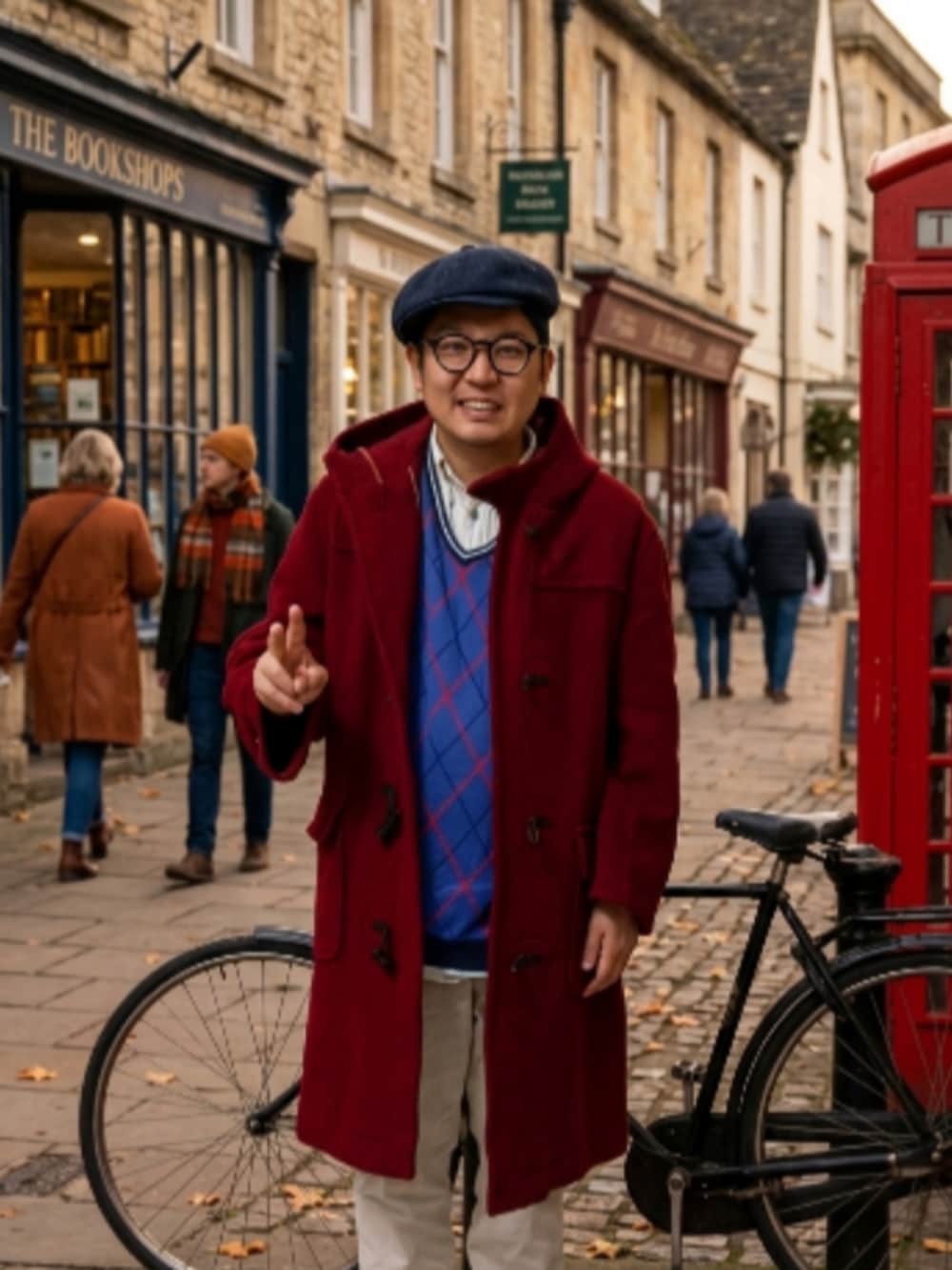 ブラック系のシャツ/ブラウス、イエロー系のジャケット/アウター、ホワイト系のパンツを着用したメンズの春コーディネートの2枚目の写真