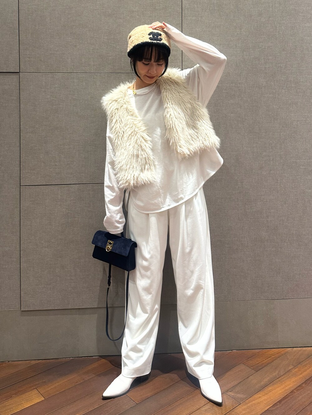 前田希美｜CHANELのニットキャップ/ビーニーを使った