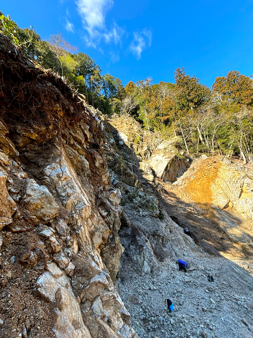 ブルー系のデニムパンツ、グリーン系のスニーカー、グリーン系のMA-1を着用したメンズの春コーディネートの4枚目の写真