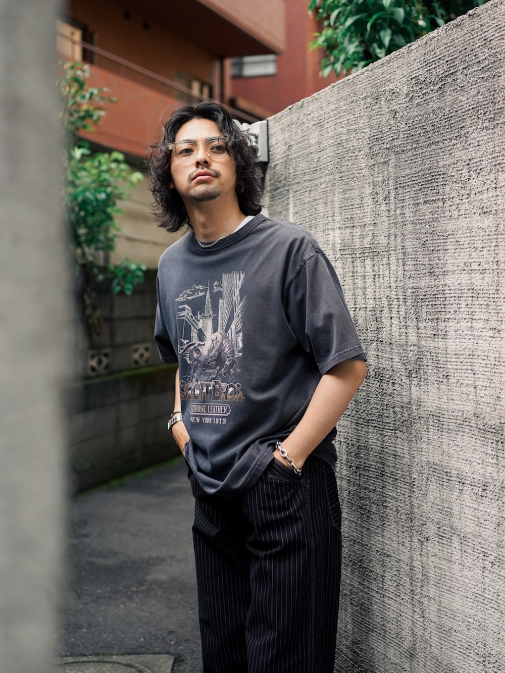 schott スリープシャツ　ドローストロングパンツ　セットアップ Schott N.Y.C シャツ Schott/ショット/LYOCELL LS SHIRT ”50's