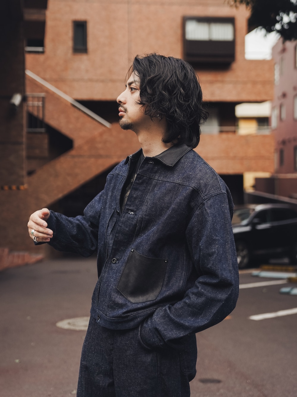 Schott/ショット/DENIM LEATHER COMBI G-JACKET 