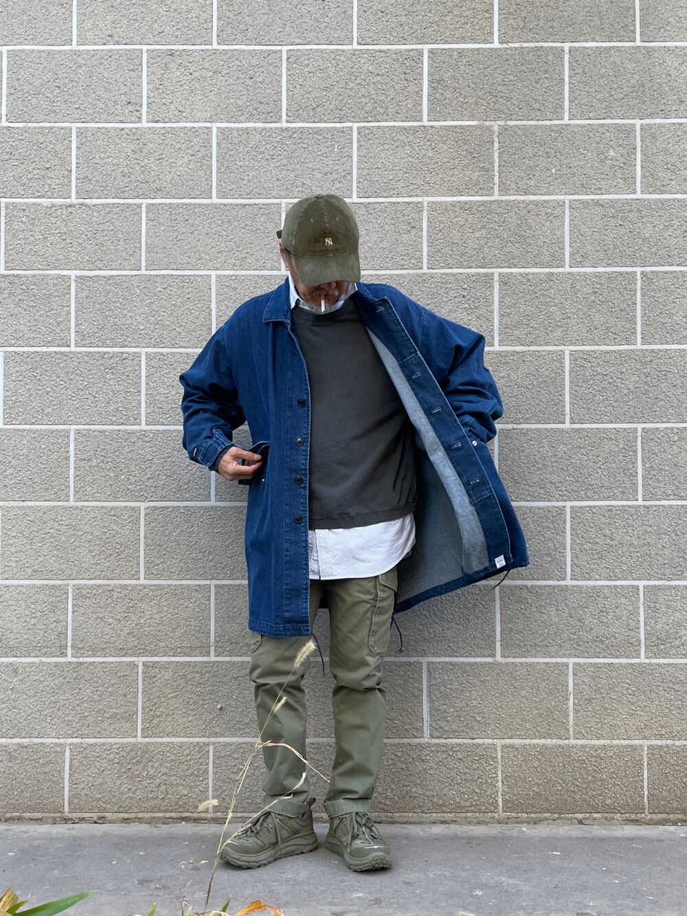 「ootd」｜「NEW ERAのNEW ERA × BEAMS / 別注 太畝コーデュロイ チビロゴ ベースボール キャップ（キャップ、ブラック系）」を使った、Kimさん（メンズ・171cm）の秋コーディネートの2枚目の写真