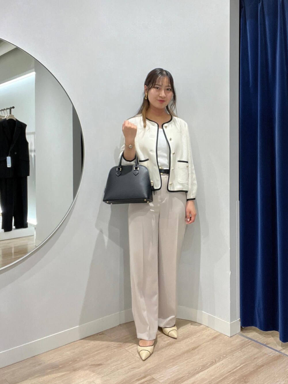 ウォッシャブルギマメッシュパイピングジャケットを使った人気