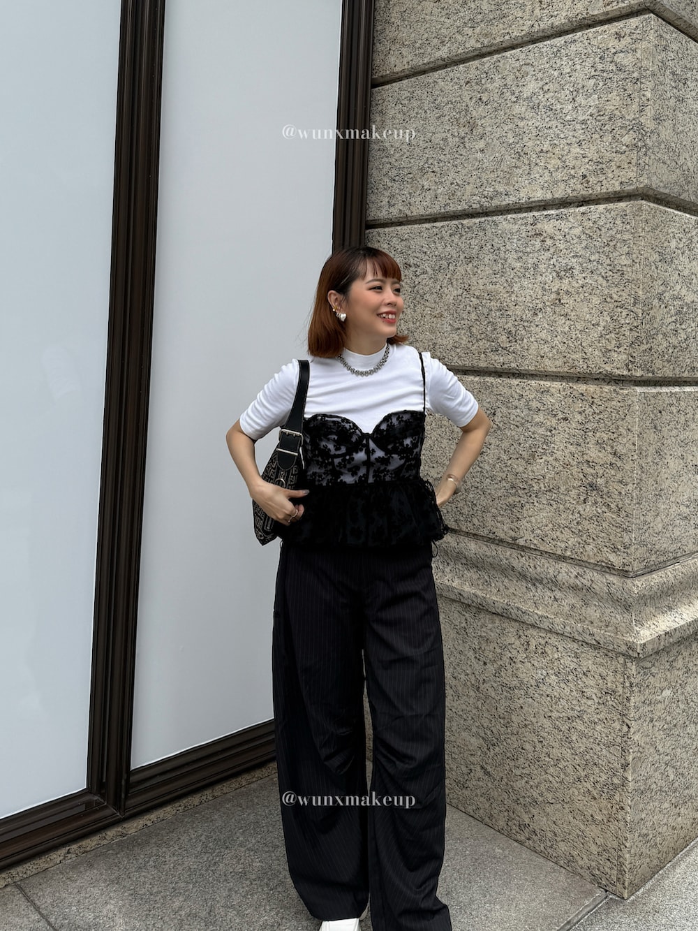 「Knuth Marfのアイテム（パンツ、ブラック系）」を使った、wunnnnnnnさん（レディース・159cm）の冬コーディネートの5枚目の写真