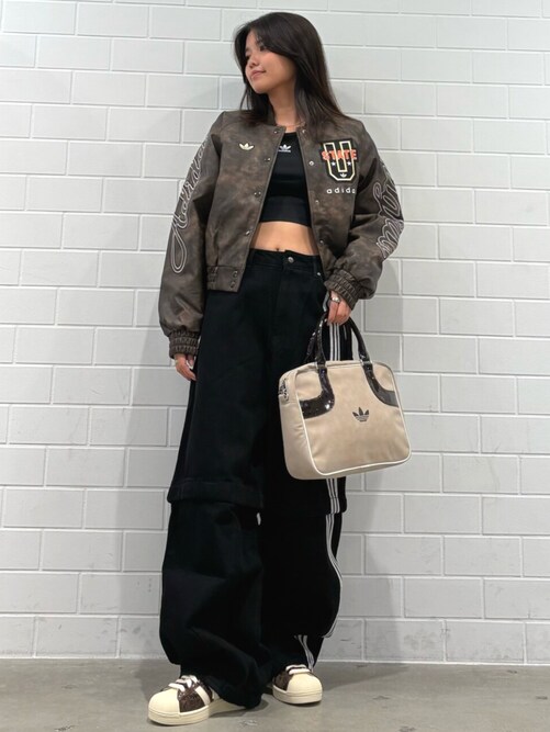 アディダス オリジナルス Athletic Dept ビンテージ合成皮革ジャケット