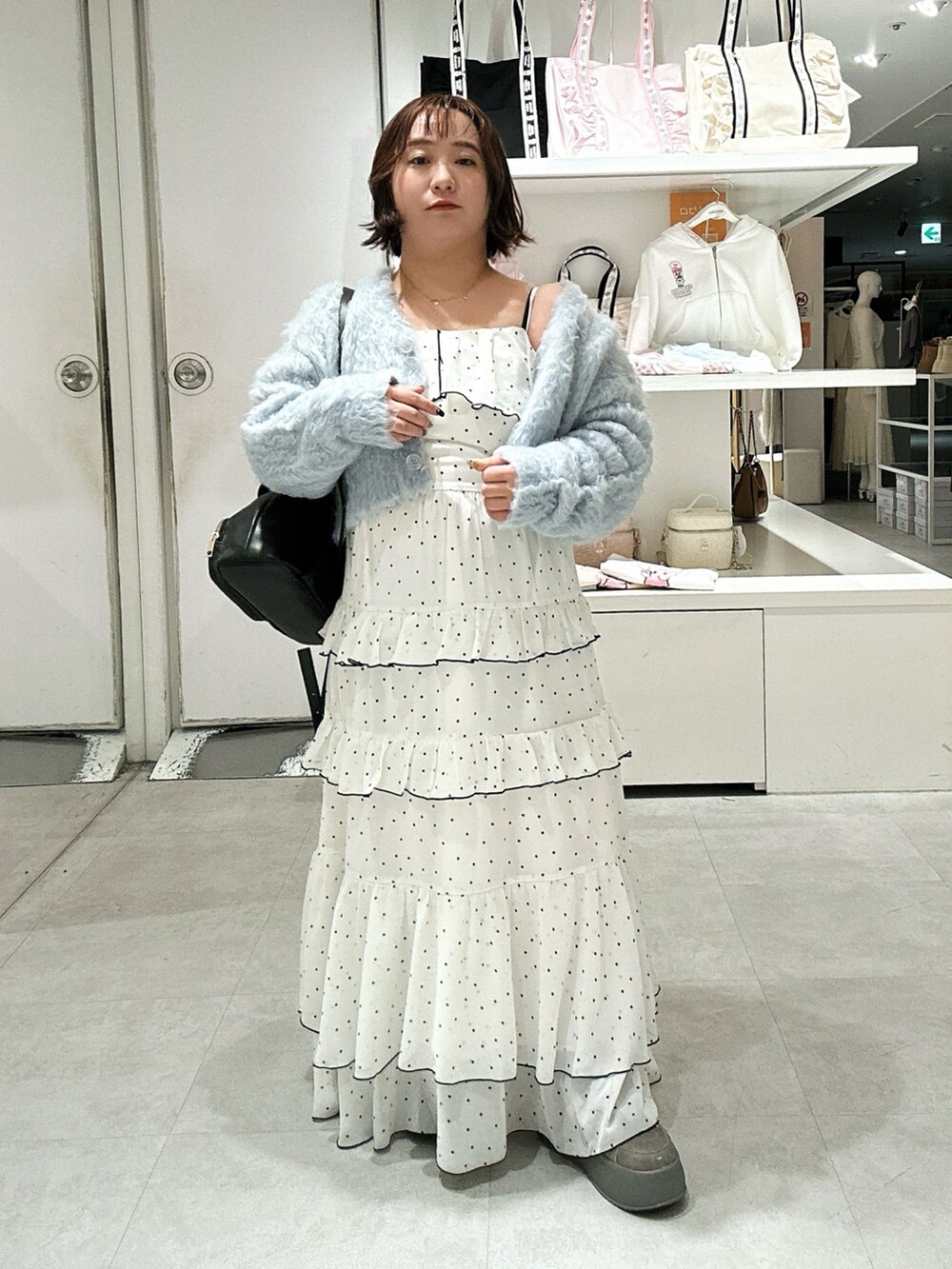 ホルターネックフリルキャミワンピース one after another NICE CLAUP ワンピース ホルターネックフリルキャミ