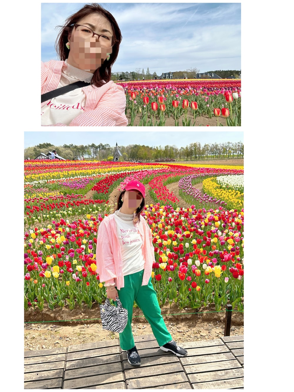 ホワイト系のTシャツ/カットソー、ピンク系のTシャツ/カットソー、ゴールド系のTシャツ/カットソーを着用したキッズの春コーディネートの2枚目の写真