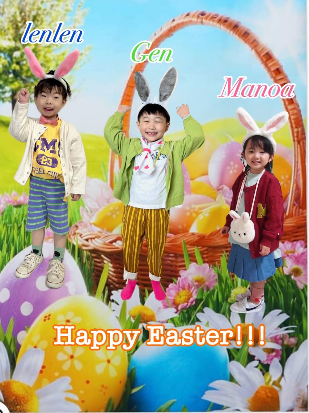 イエロー系のTシャツ/カットソー、ホワイト系のカーディガン/ボレロ、ホワイト系のスニーカーを着用したキッズの春コーディネートの3枚目の写真