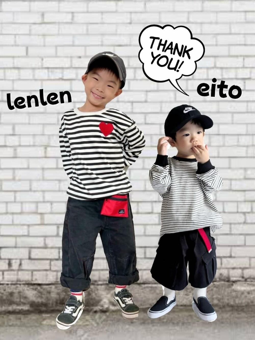 ブラック系のシャツ/ブラウス、グリーン系のMA-1、ブラウン系のチノパンツを着用したキッズの秋コーディネートの5枚目の写真