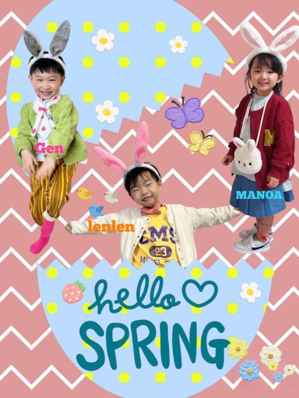 イエロー系のTシャツ/カットソー、ホワイト系のカーディガン/ボレロ、ホワイト系のスニーカーを着用したキッズの春コーディネートの5枚目の写真