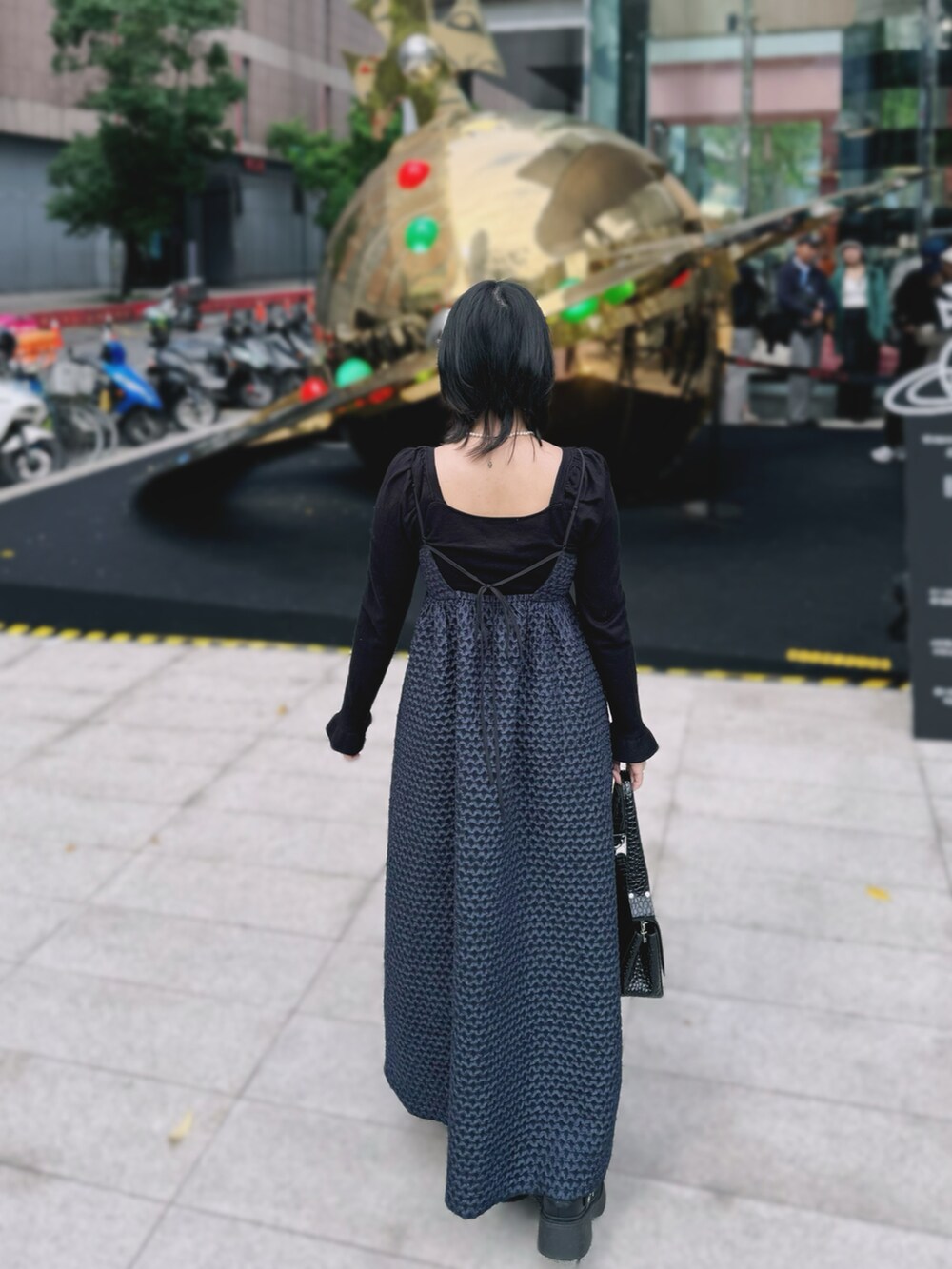 「Vivienne Westwoodのアイテム（ショルダーバッグ、ブラック系）」を使った、Kaiju🐈‍⬛さん（レディース・158cm）の冬コーディネートの3枚目の写真