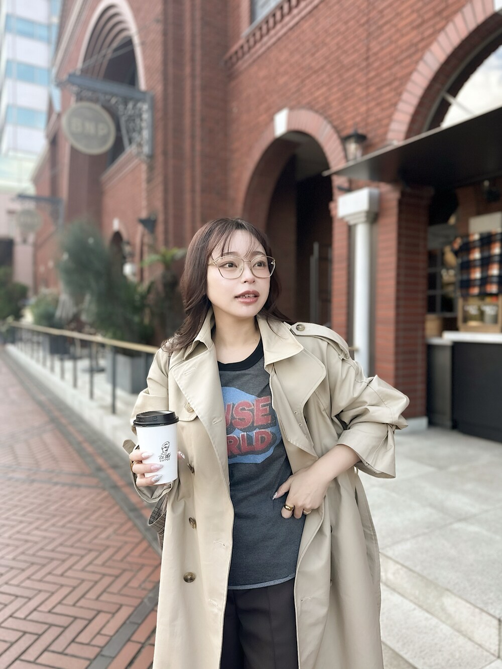 machatt フォトtシャツ ベージュTOPS | MACHATT ONLINE STORE