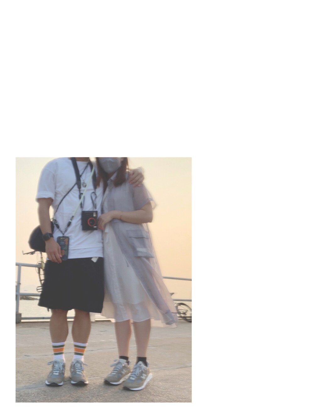 「newbalance990、990v2」｜「NEW BALANCEのNew Balance 990v2（スニーカー、グリーン系）」を使った、m (´▽｀)さん（レディース・157cm）の春コーディネートの2枚目の写真